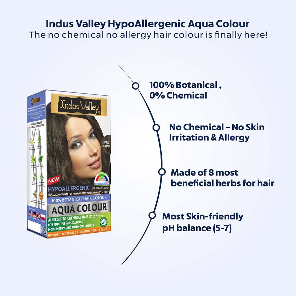 100% Botanical Hypo Allergic Aqua Colour for Hair - Available in 4 Shades - Image 7