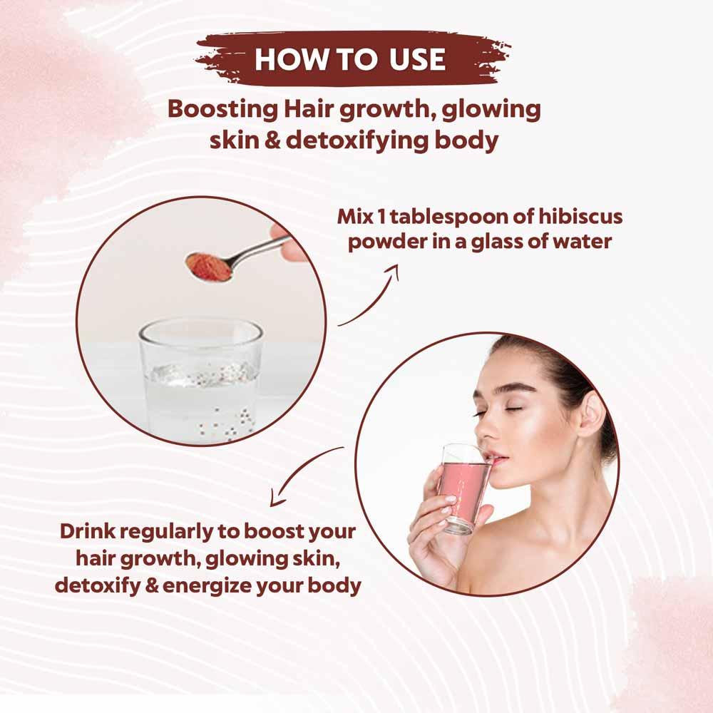 Bio Organic Hibiscus Powder 100gm. - Pack of 5 - Image 5