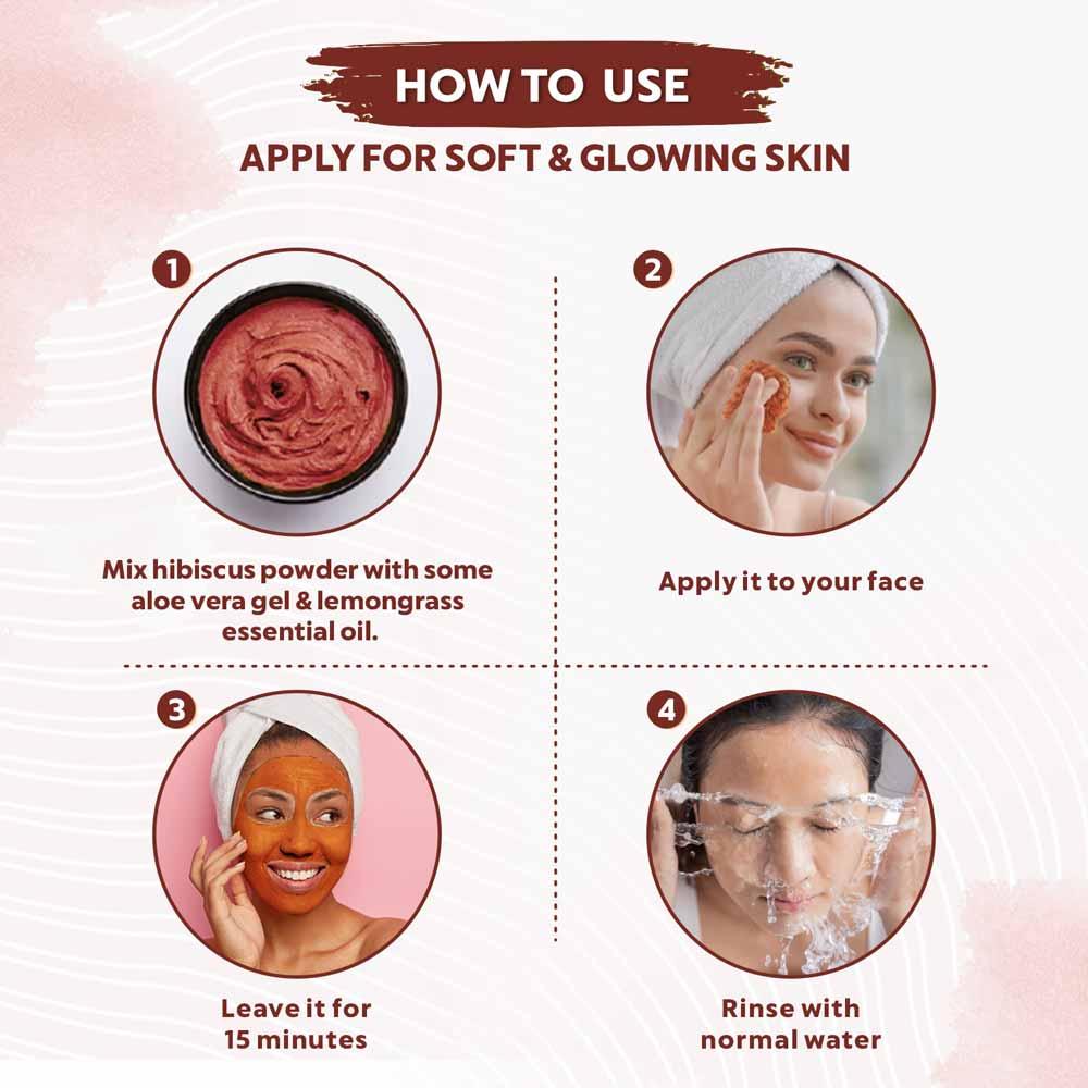 Bio Organic Hibiscus Powder - Pack of 4 - Image 3