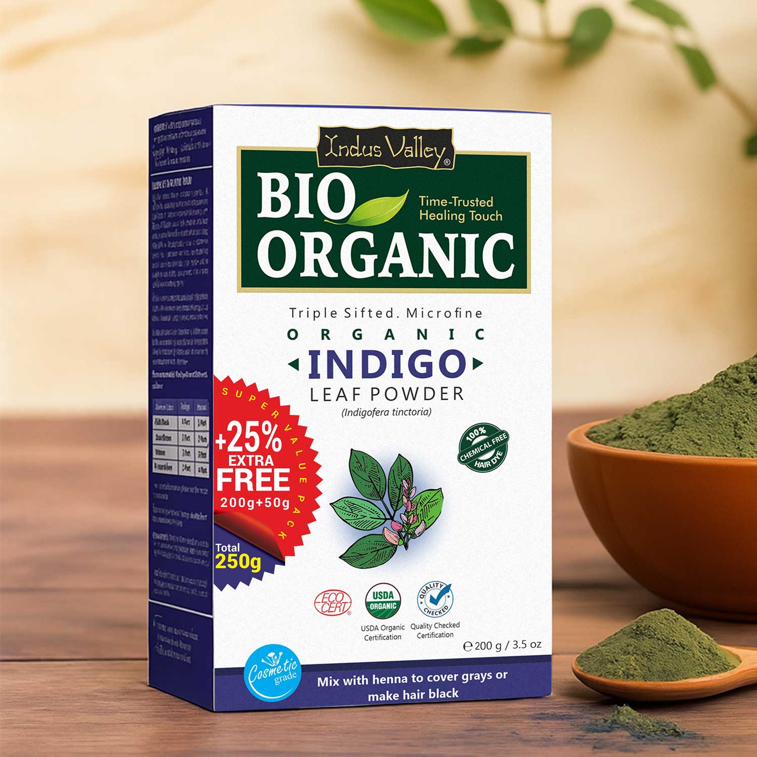 Bio Organic Indigo Leaf Powder for Natural Hair Coloring - Image 14