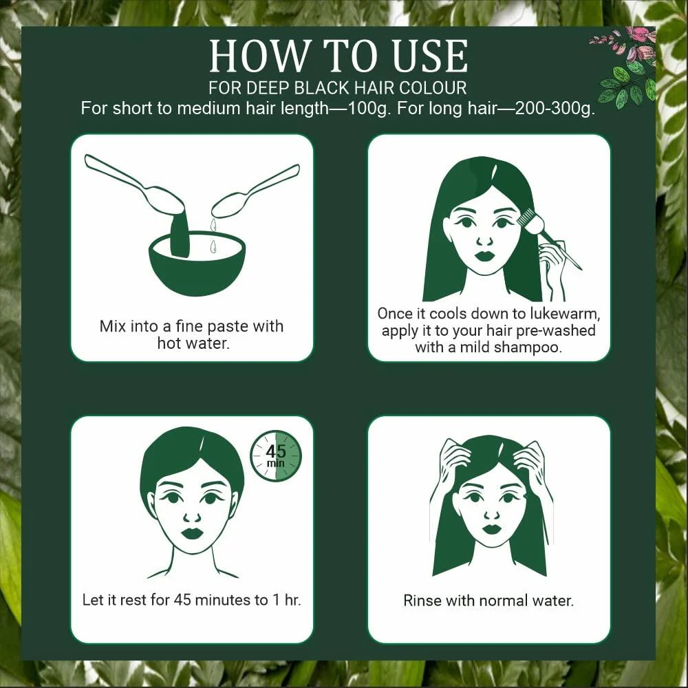 Bio-Organic Indigo Powder for Hair Color - Pack of 3 - 300g - Image 6