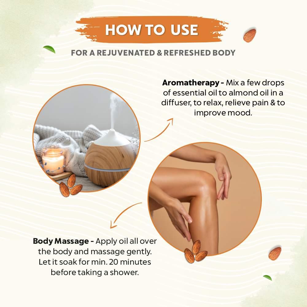 Bio Organic Sweet Almond Oil for Hair and Skin - 200ml - Image 5