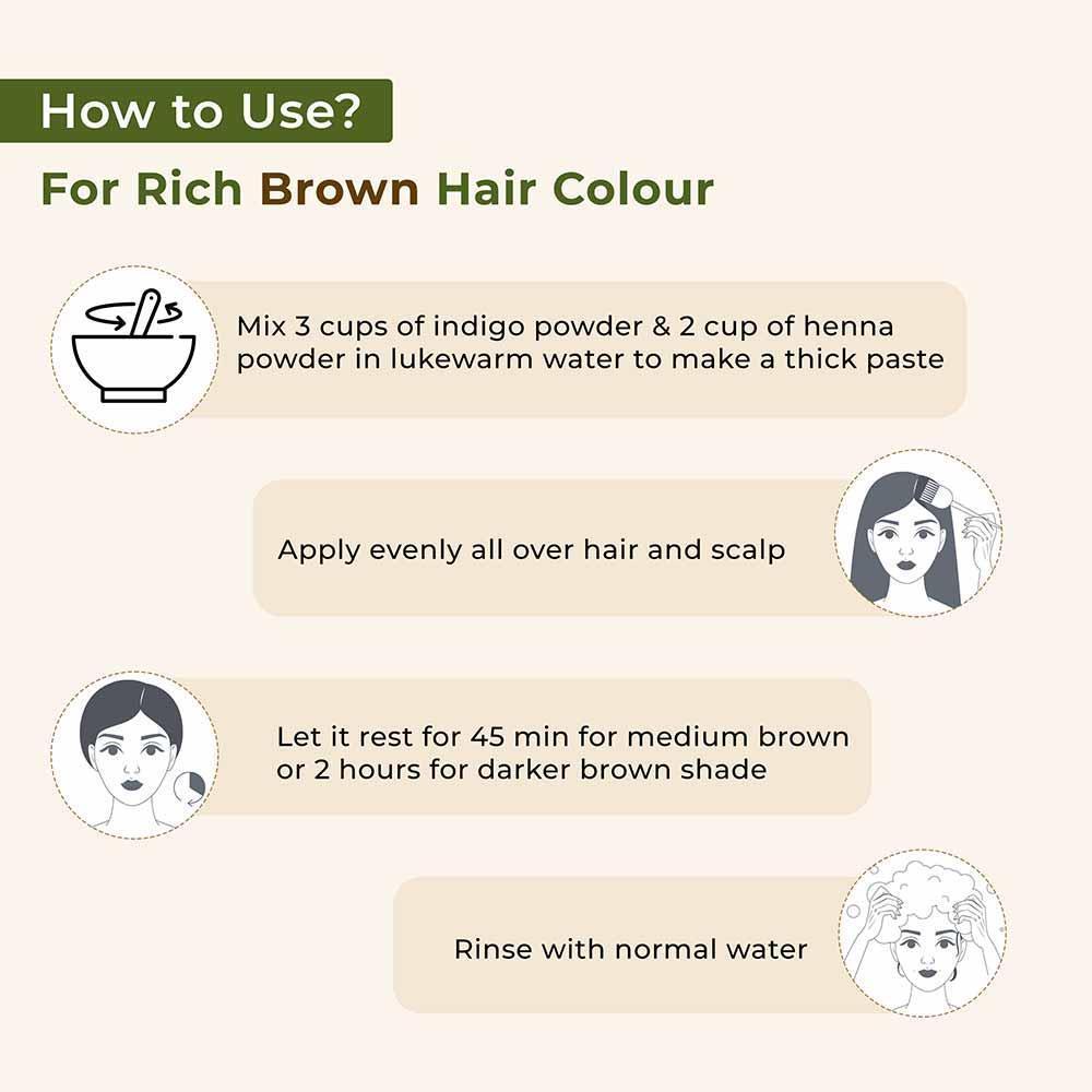 Bio Organic Herbal Henna Powder And Indigo Powder Combo - Image 7