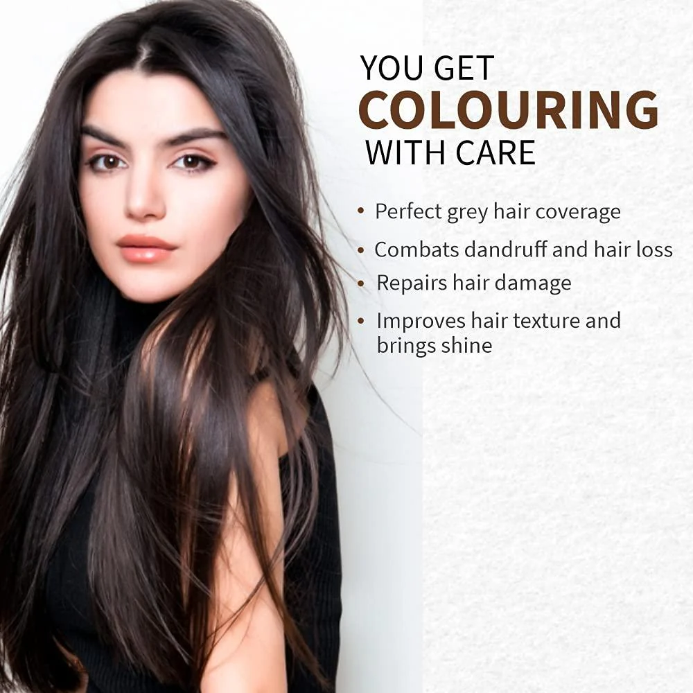 Bio Organic Soft Black Henna Hair Colour For Early Grey Hair Coverage - 100gm - Image 7