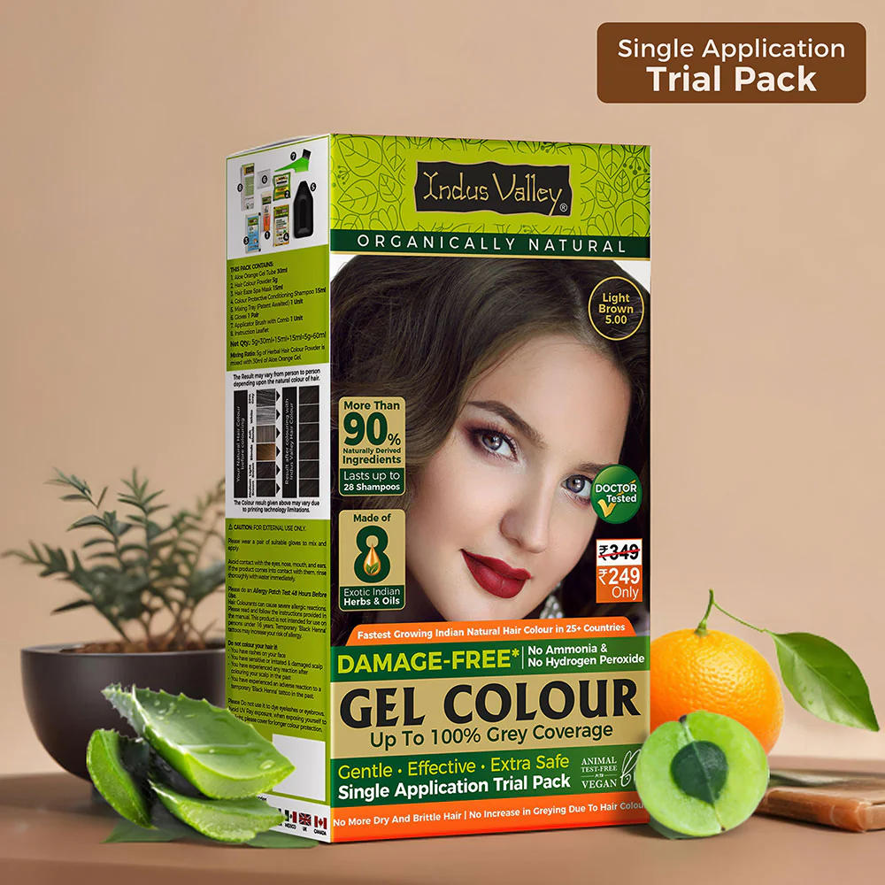 Natural Hair Colour | Trial Pack - Single Use | Damage Free Gel Hair Color For Women & Men | No Harsh Chemicals, Long Lasting, Safe & Gentle I Available in 4 Shades - Image 22