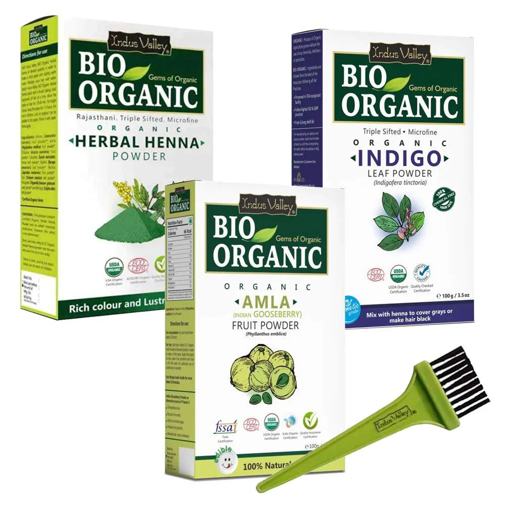 Amla Powder, Herbal Henna and Indigo Powder Combo - Image 12