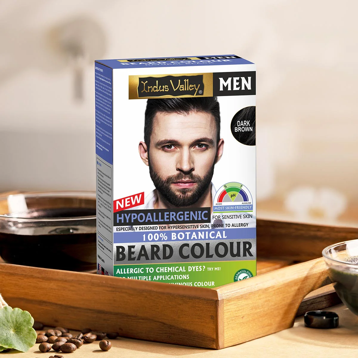 Hypo Allergic 100% Botanical Beard Colour - (100g + 15ml) - Image 10