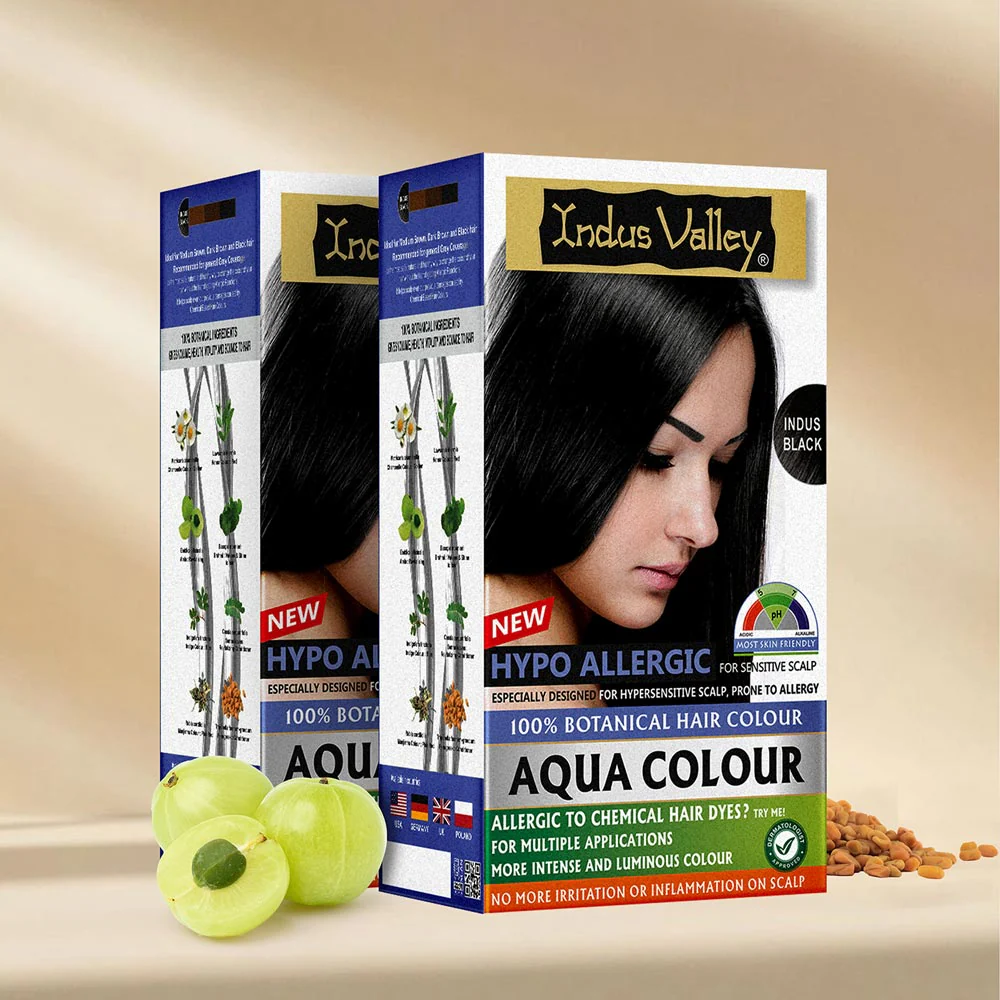 100% Botanical Aqua Colour For Sensitive and Allergy Prone Scalp - Black - Image 8