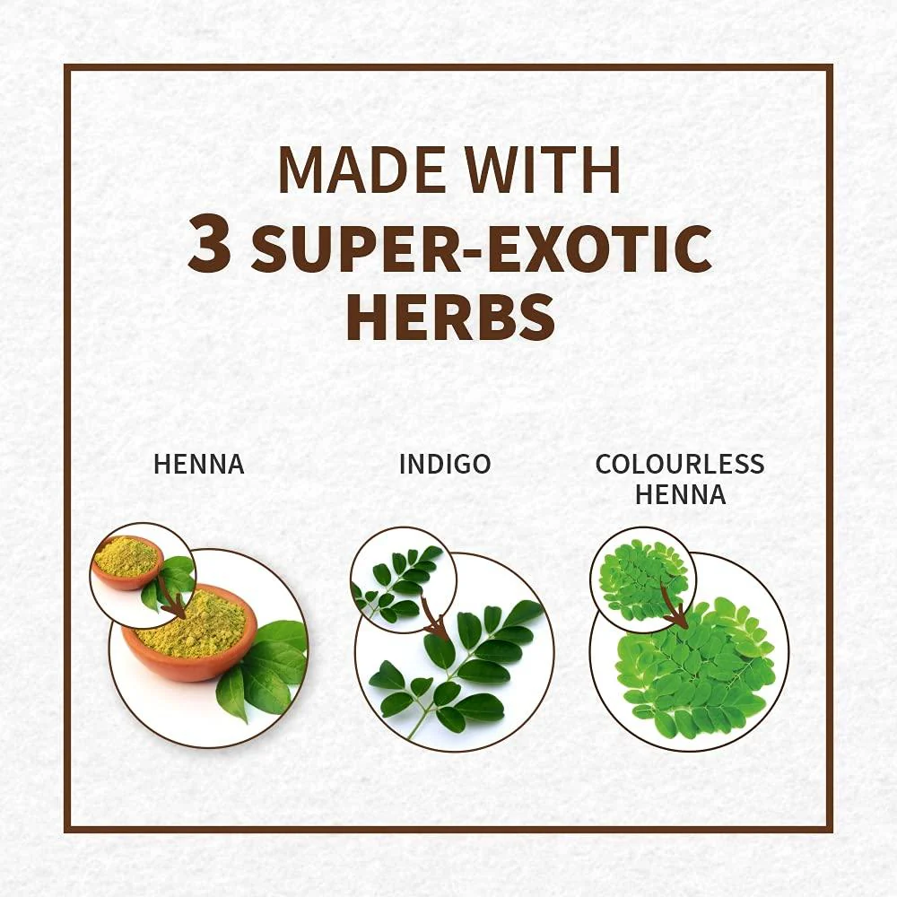Bio Organic Medium Brown Henna Hair Colour For Early Grey Hair Coverage - 100gm - Image 4