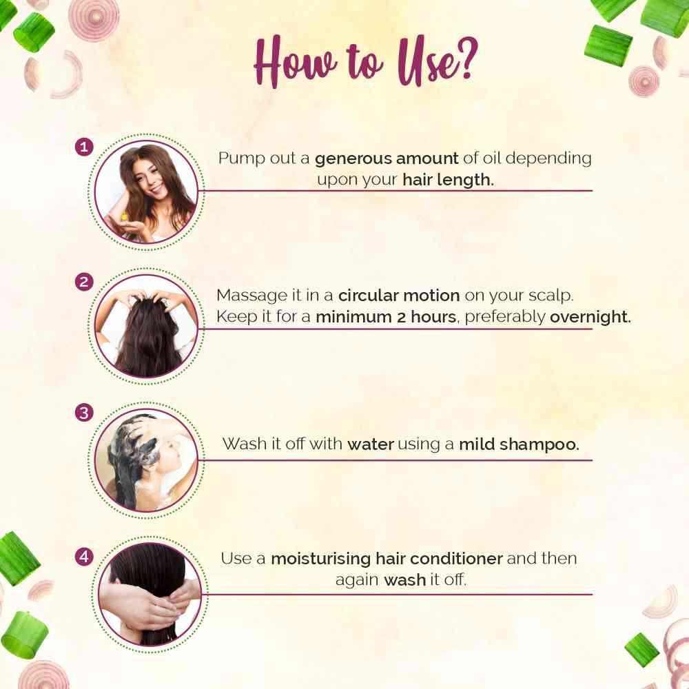 Onion Hair Fall Control Oil - 200ml - Image 4