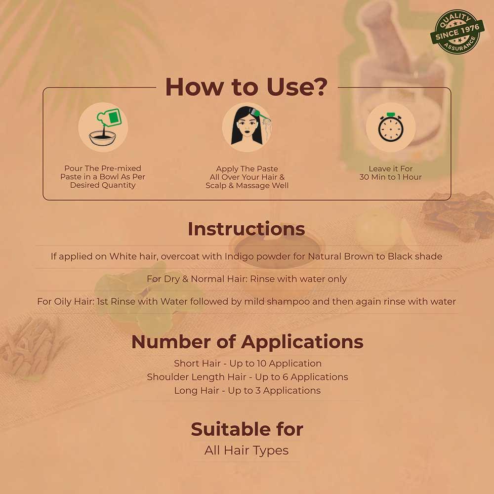 Ready-to-Apply Herbal Henna+ Paste With Shikakai & Bhringraj - 150gm - Image 5