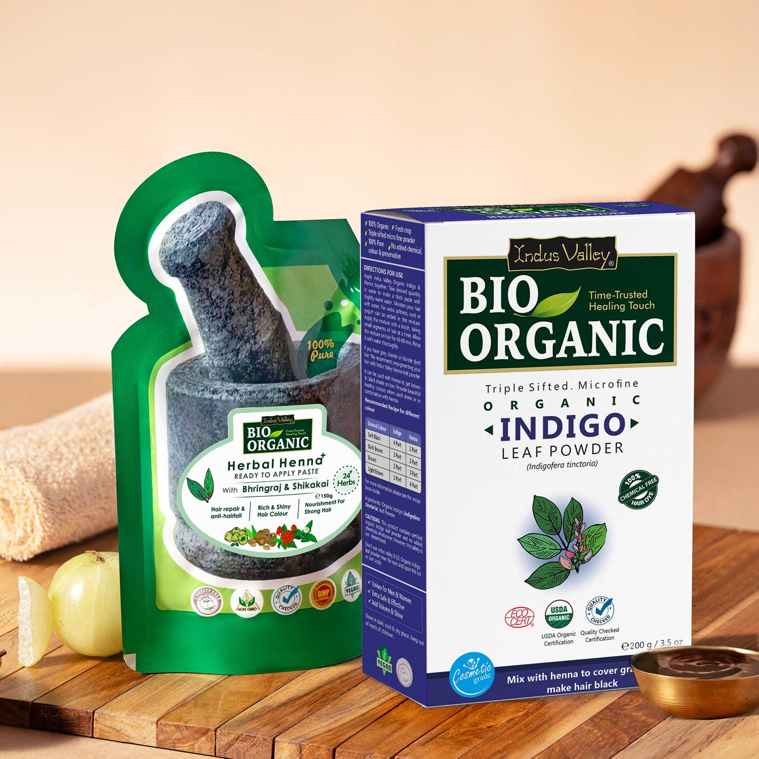 Ready-to-Apply Herbal Henna+ Paste With Shikakai & Bhringraj - 150gm - Image 8